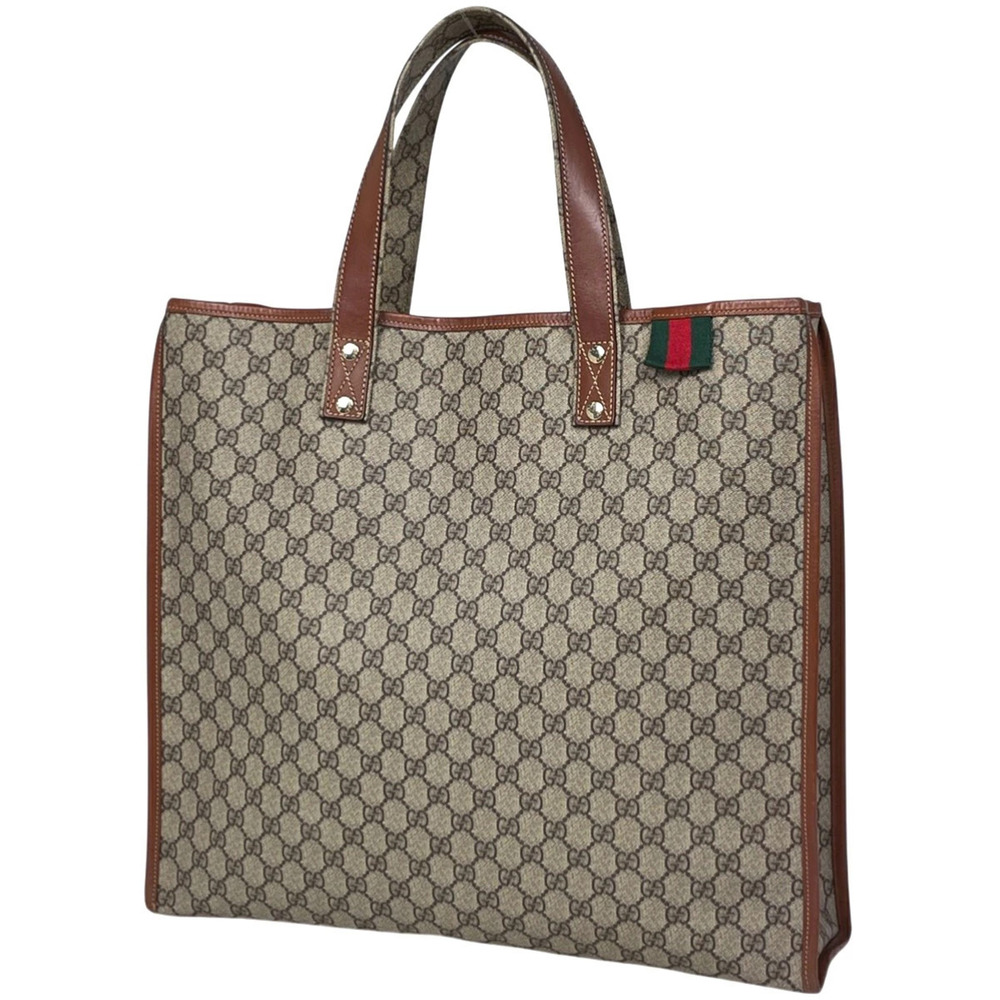 Gucci GG tote bag handbag Sherry web Supreme beige brown